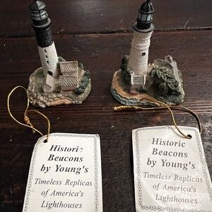 Historic Beacons Lighthouses by Young (Set of 2)